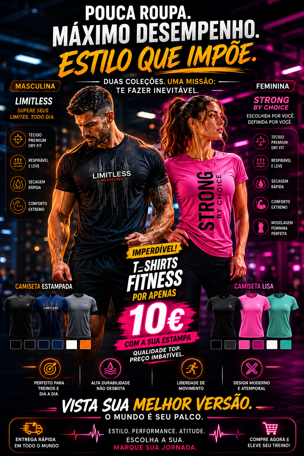 Fitness performance, Elite Sport e Treino com estilo e máximo desempenho.