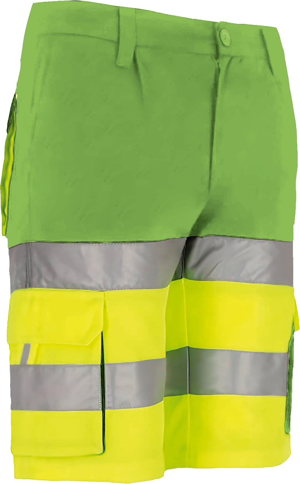 BRANDON | Bermuda de Trabalho Alta Visibilidade Bicolor com 6 Bolsos Certificada EN ISO 20471 | Personalizável | Várias Cores
