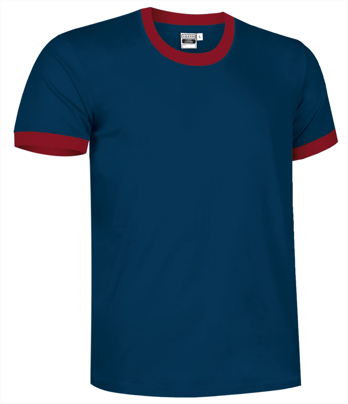 COMBI | T-Shirt Unisexo Bicolor Gola e Punhos Canalé 100% Algodão | Personalizável | Várias Cores