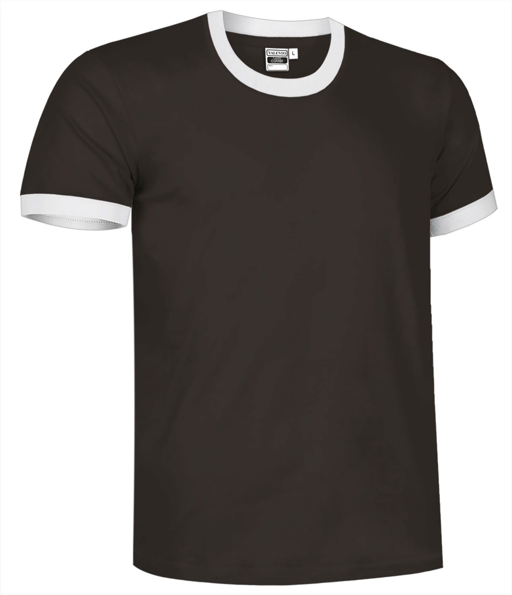 COMBI | T-Shirt Unisexo Bicolor Gola e Punhos Canalé 100% Algodão | Personalizável | Várias Cores