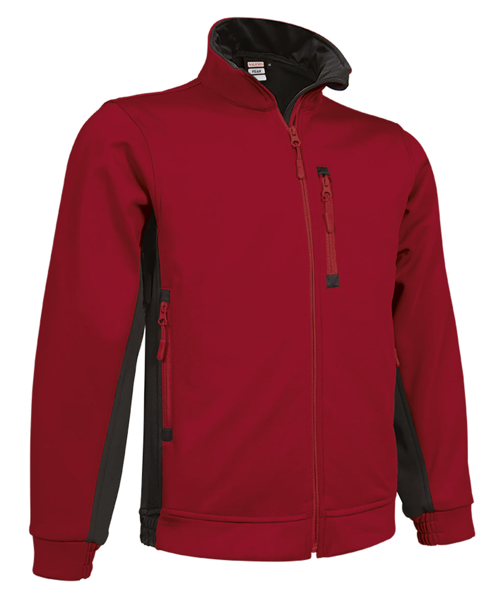 PEAK | Casaco Softshell Bicolor com 3 Bolsos e Punhos Elásticos 90% Poliéster 10% PU | Personalizável | Várias Cores