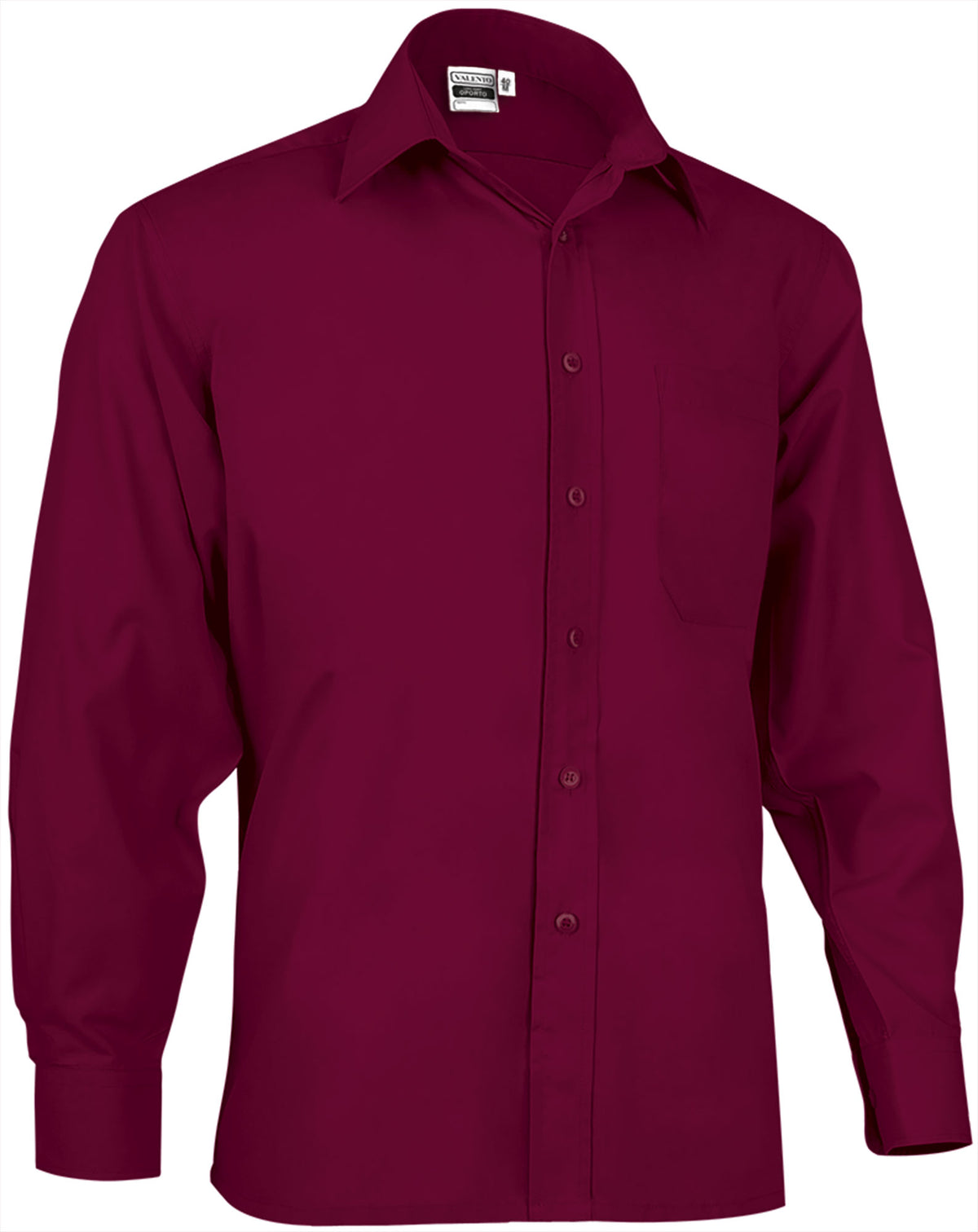 OPORTO | Camisa Manga Comprida com Bolso 65% Poliéster 35% Algodão | Personalizável | Várias Cores