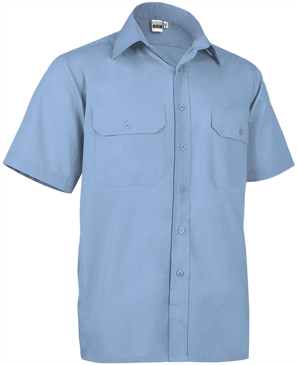 ACADEMY | Camisa de Manga Curta com Dois Bolsos 65% Poliéster 35% Algodão para Uniformes | Personalizável | Várias Cores