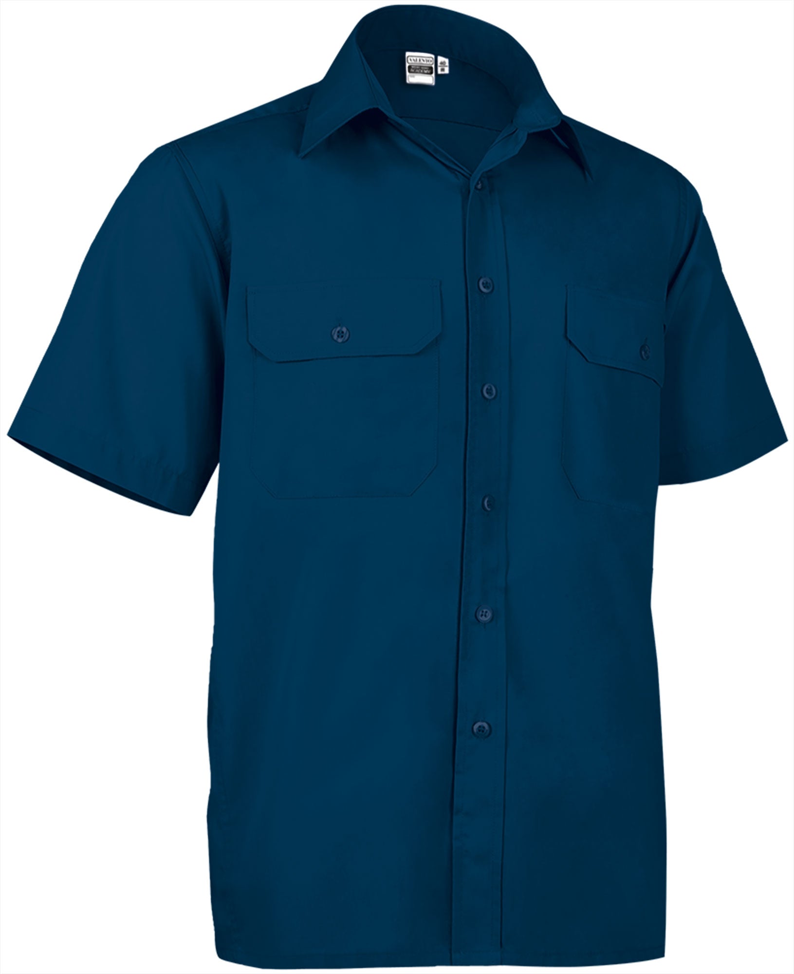 ACADEMY | Camisa de Manga Curta com Dois Bolsos 65% Poliéster 35% Algodão para Uniformes | Personalizável | Várias Cores