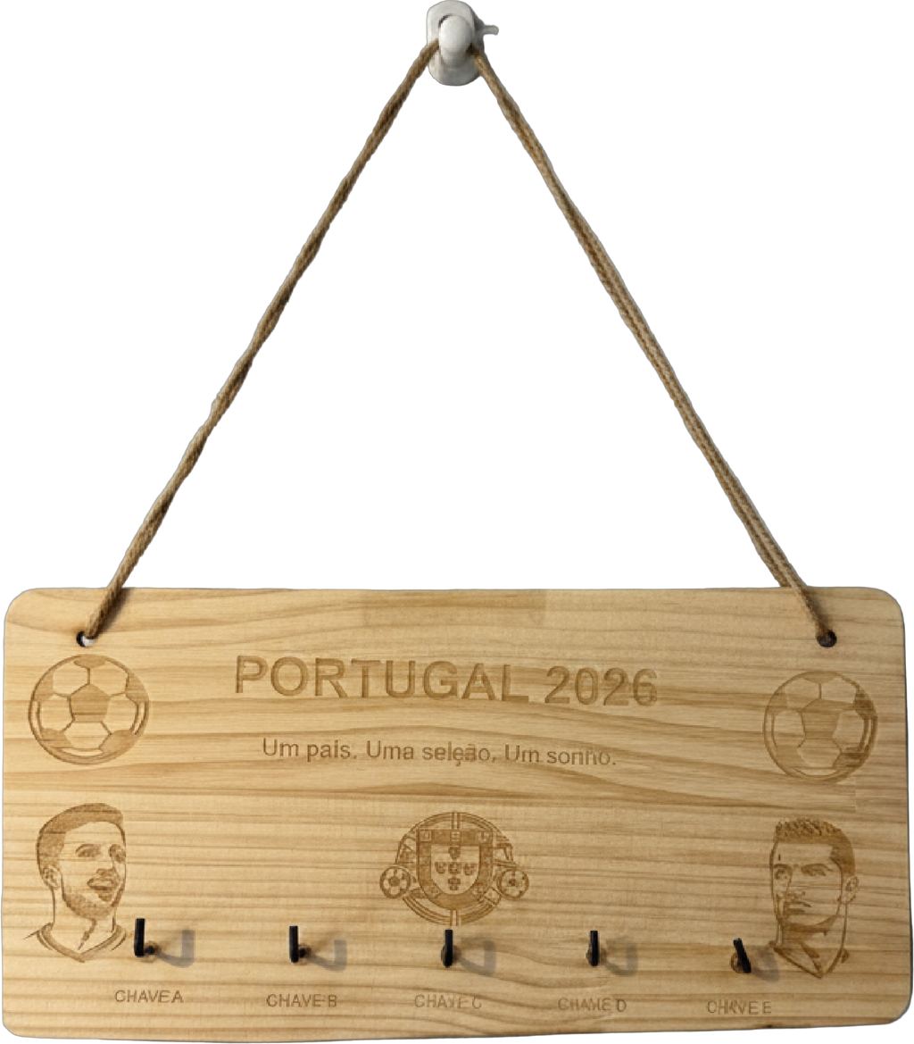 Chaveiro de Parede Cortado e Personalizado a Laser