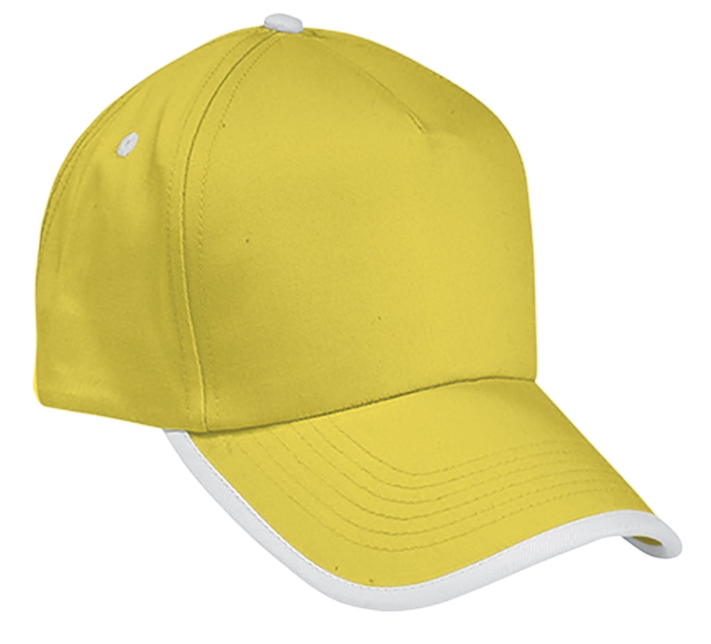 COMBI | Boné 5 Painéis Bicolor 100% Algodão com Velcro para Merchandising | Personalizável | Várias Cores