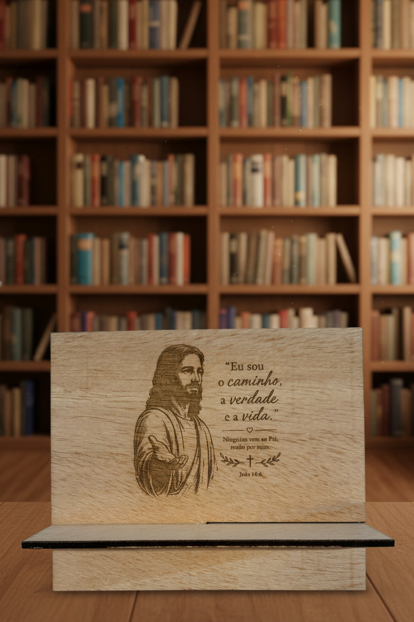 Suporte de Leitura Gravado a Laser — Personalizável