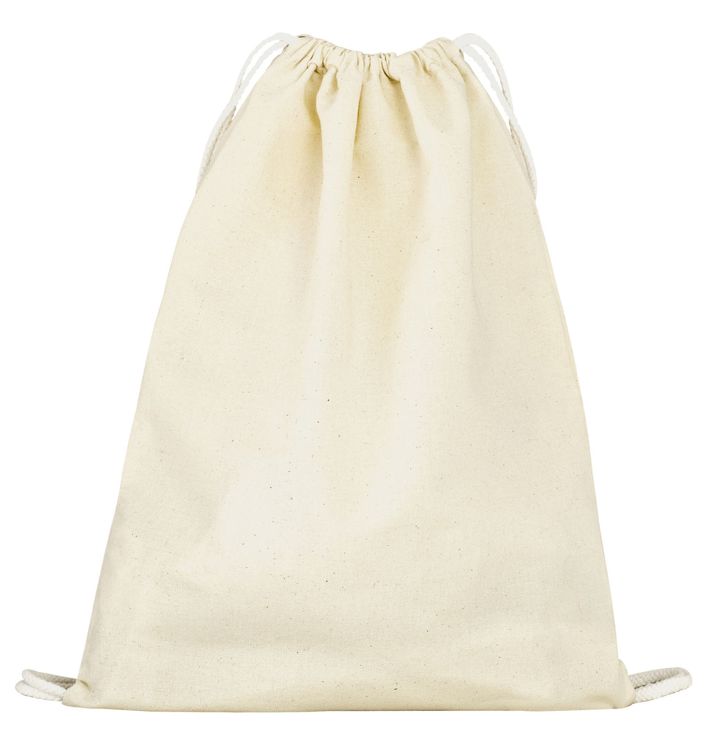JANIRO | Mochila de Cordas 100% Algodão Natural para Brindes Promocionais | Personalizável | Várias Cores
