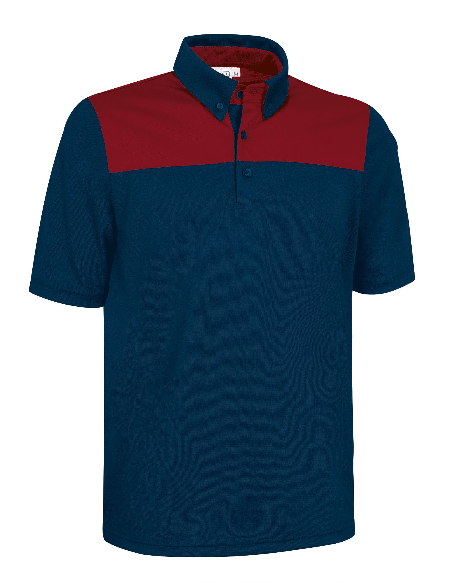 HURRICANE | Polo Desportivo Bicolor Antibacteriano Gola Camisa com Bolso para Canetas 100% Poliéster | Personalizável | Várias Cores