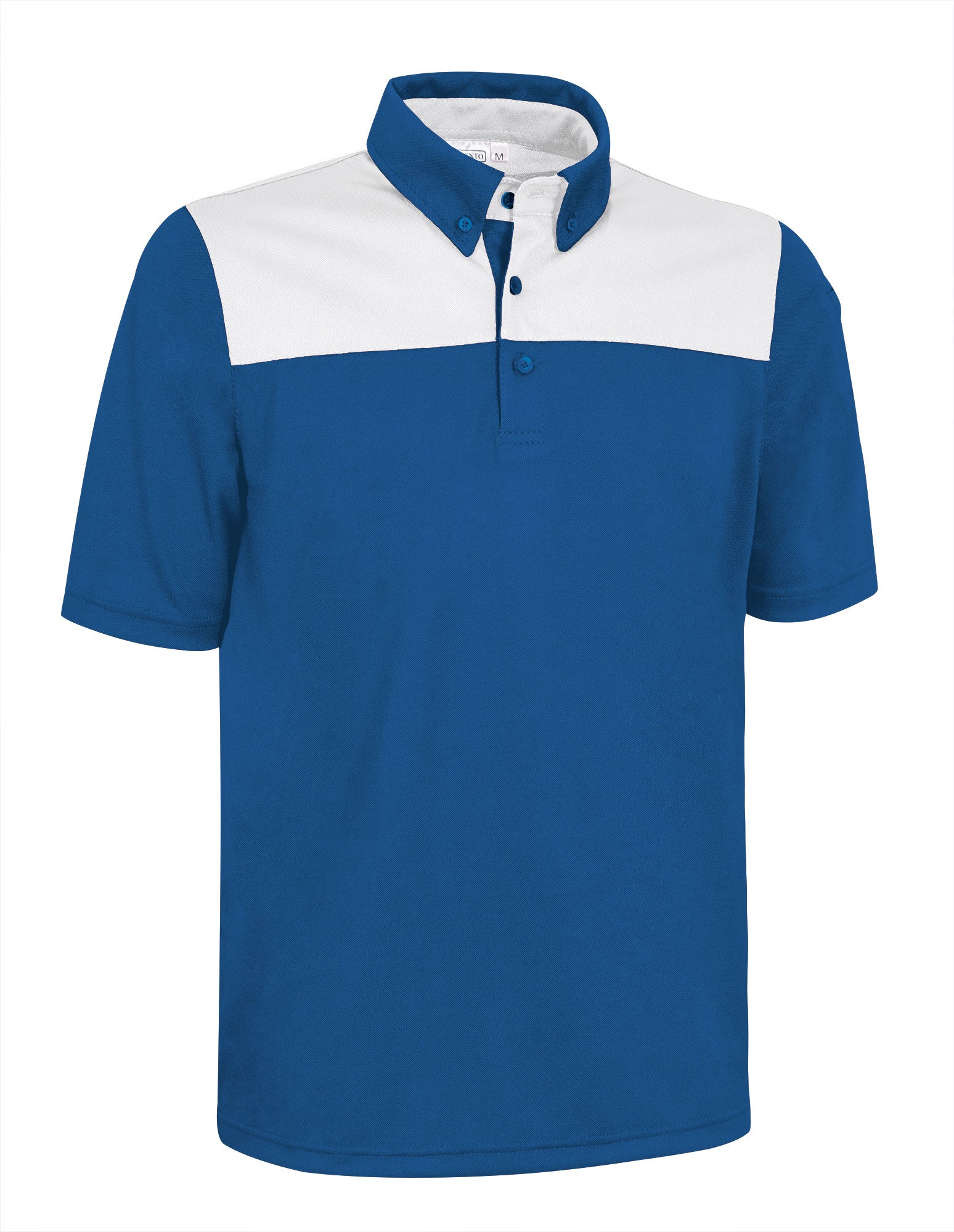 HURRICANE | Polo Desportivo Bicolor Antibacteriano Gola Camisa com Bolso para Canetas 100% Poliéster | Personalizável | Várias Cores