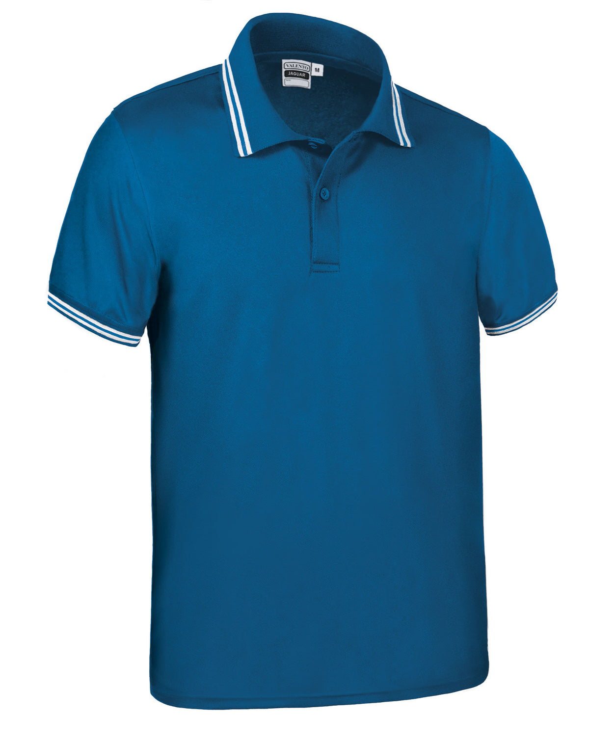 JAGUAR | Polo Desportivo com Faixas Contrastantes na Gola e Mangas 100% Poliéster | Personalizável | Várias Cores
