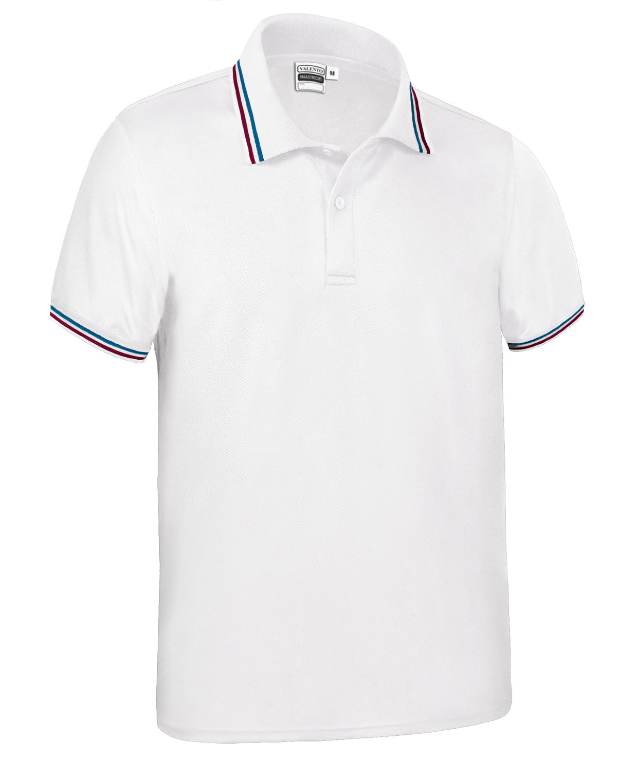 MAASTRICHT | Polo Desportivo com Bandeiras Contrastantes na Gola e Mangas 100% Poliéster | Personalizável | Várias Cores