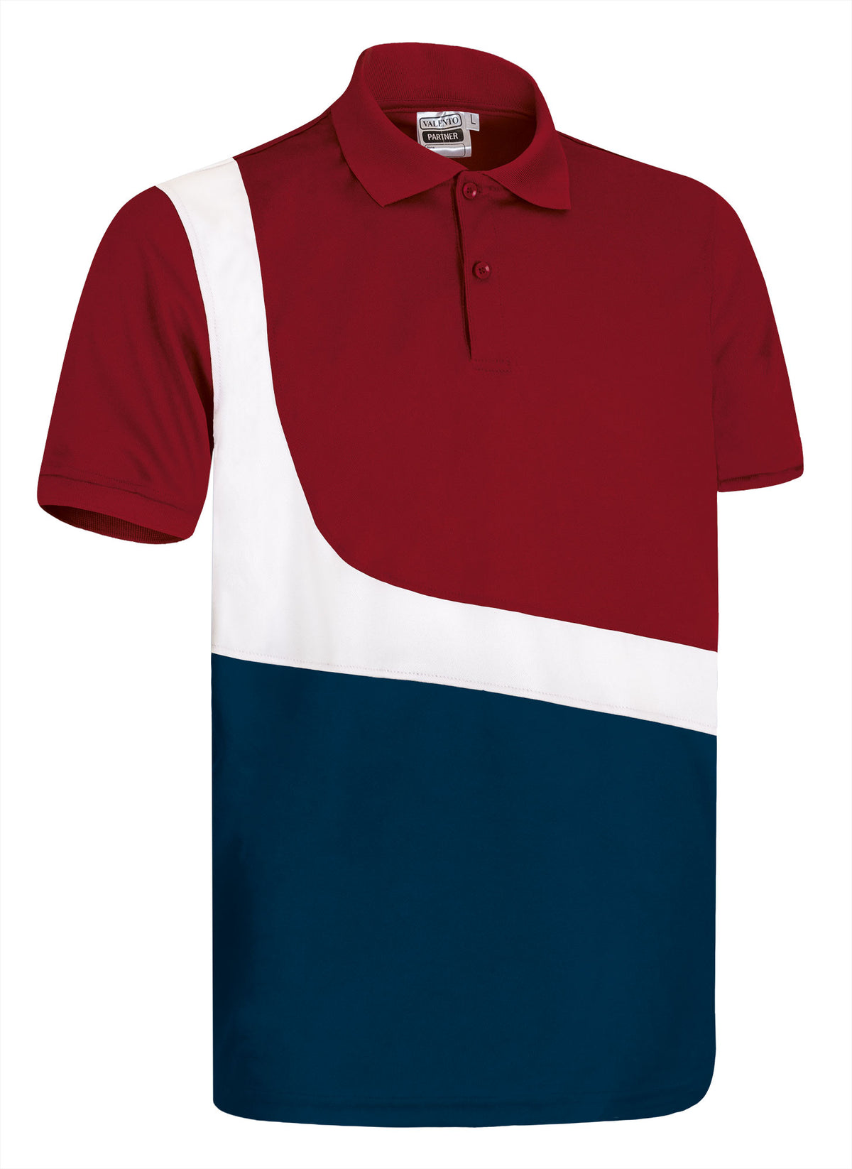 PARTNER | Polo Desportivo Tricolor 100% Poliéster | Personalizável | Várias Cores