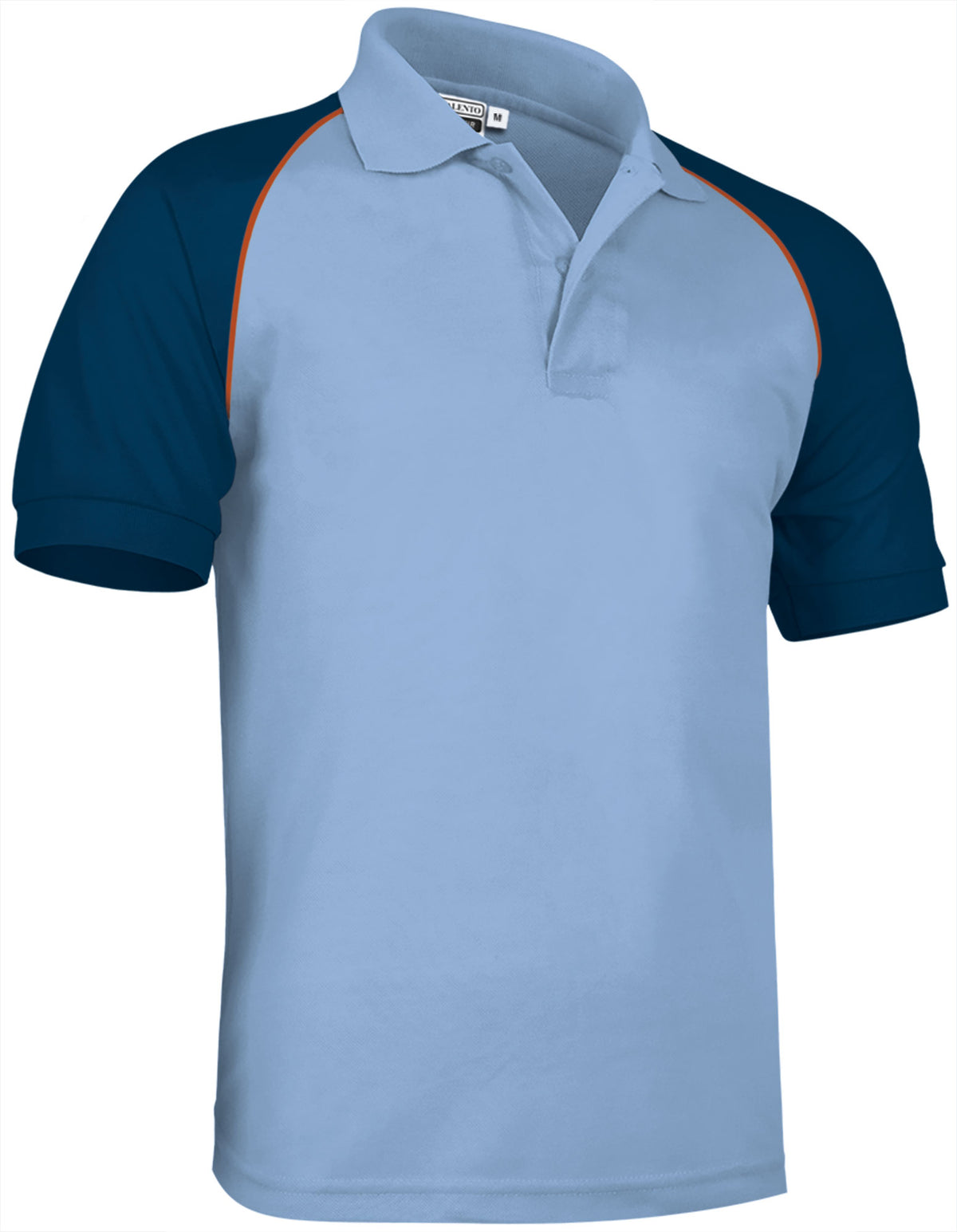 VENUR | Polo Tricolor Manga Raglan com Vivo 100% Algodão com Bolso | Personalizável | Várias Cores