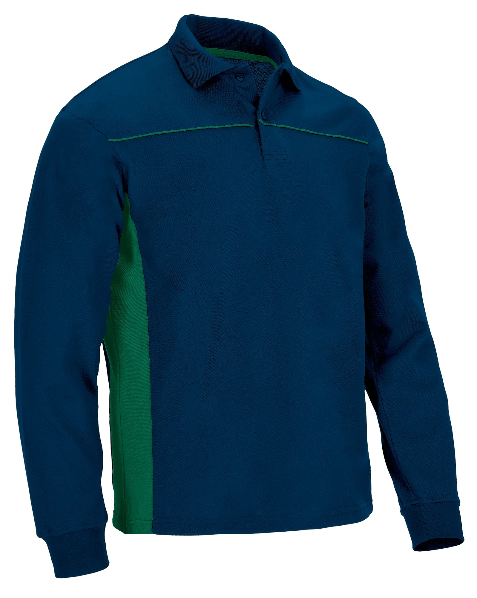 THUNDER | Polo Manga Comprida Bicolor Piqué Algodão-Poliéster | Personalizável | Várias Cores
