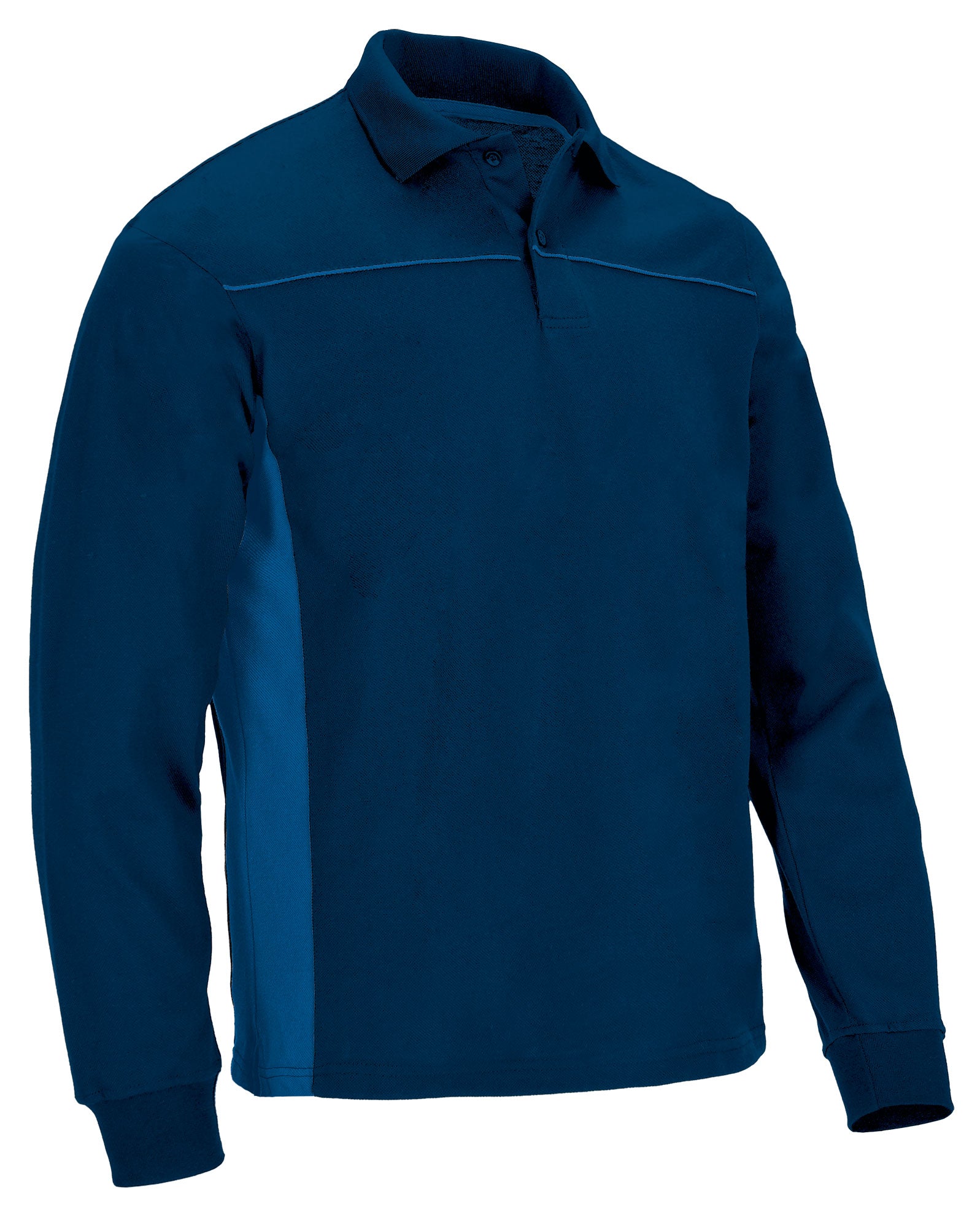 THUNDER | Polo Manga Comprida Bicolor Piqué Algodão-Poliéster | Personalizável | Várias Cores