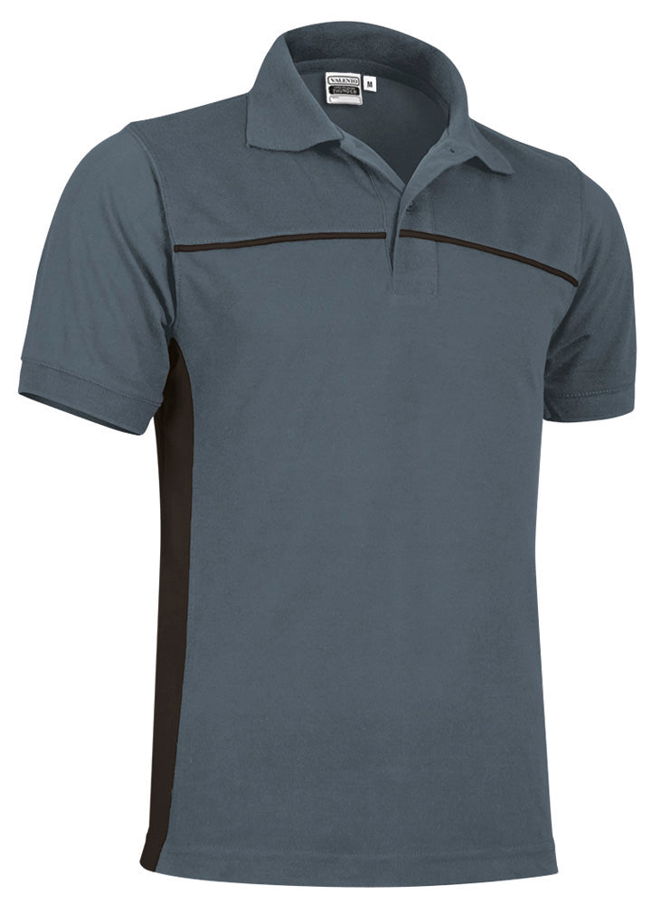 THUNDER | Polo Manga Curta Bicolor com Faixas Laterais 50% Poliéster 50% Algodão | Personalizável | Várias Cores