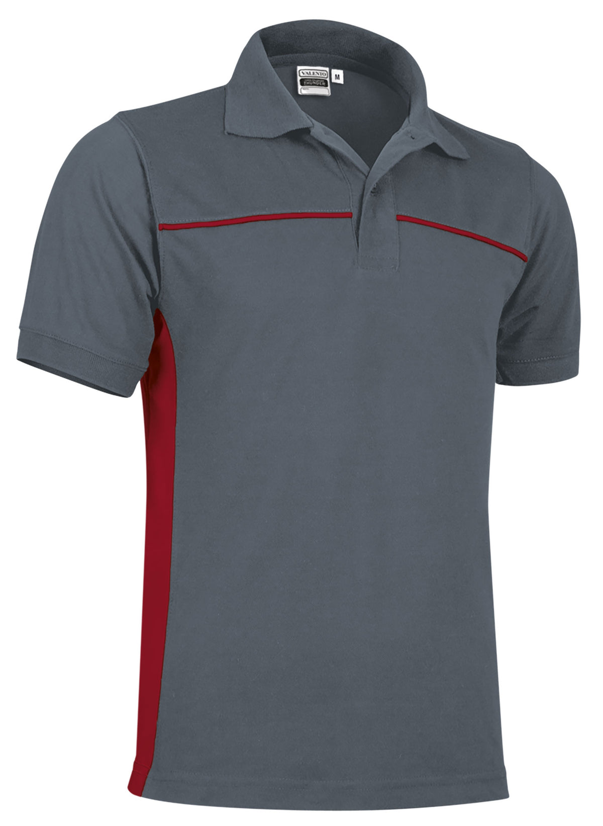 THUNDER | Polo Manga Curta Bicolor com Faixas Laterais 50% Poliéster 50% Algodão | Personalizável | Várias Cores