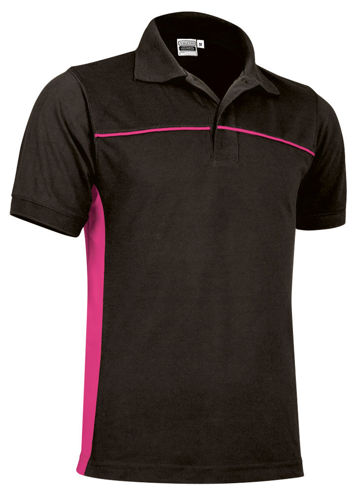 THUNDER | Polo Manga Curta Bicolor com Faixas Laterais 50% Poliéster 50% Algodão | Personalizável | Várias Cores