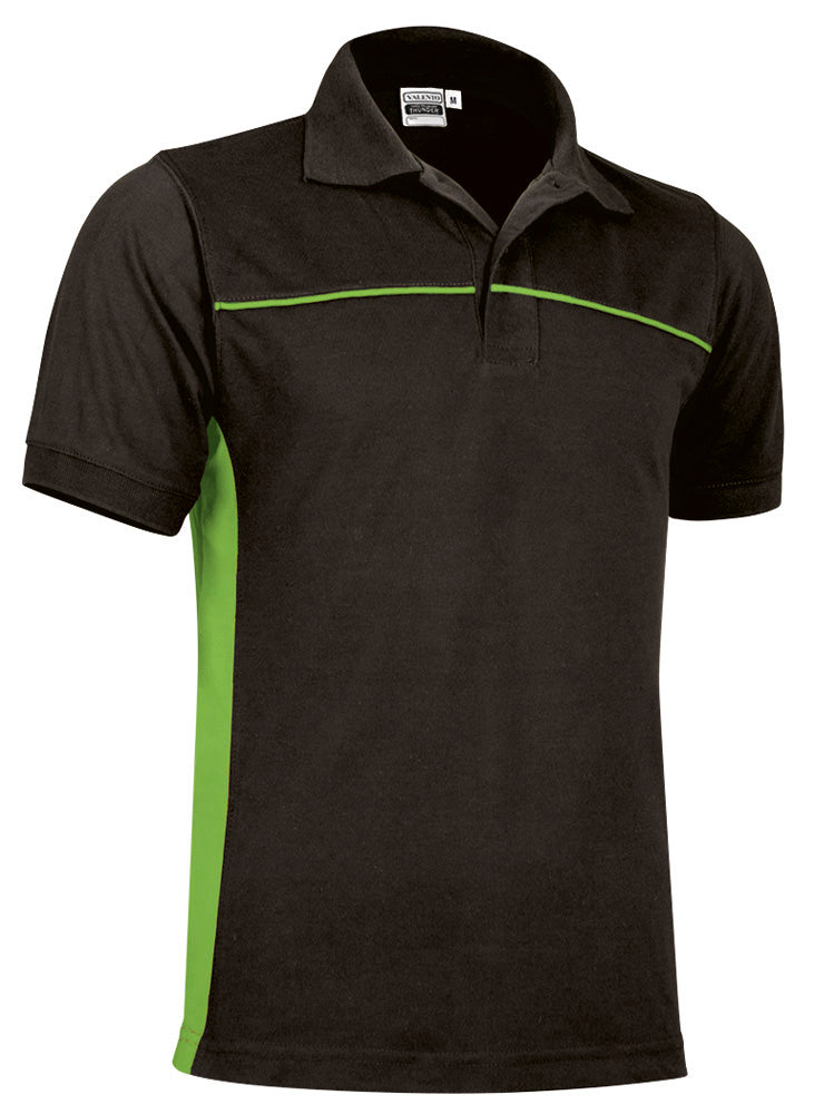 THUNDER | Polo Manga Curta Bicolor com Faixas Laterais 50% Poliéster 50% Algodão | Personalizável | Várias Cores