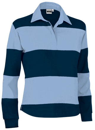 KICK | Polo de Rugby Manga Comprida para Mulher Slim Fit 100% Algodão Bicolor | Personalizável | Várias Cores