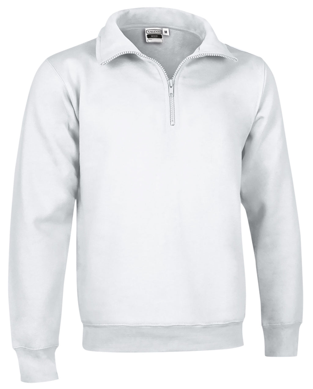 WOOD | Sweatshirt com Meio Fecho Gola Alta Felpa 65% Poliéster 35% Algodão | Personalizável | Várias Cores