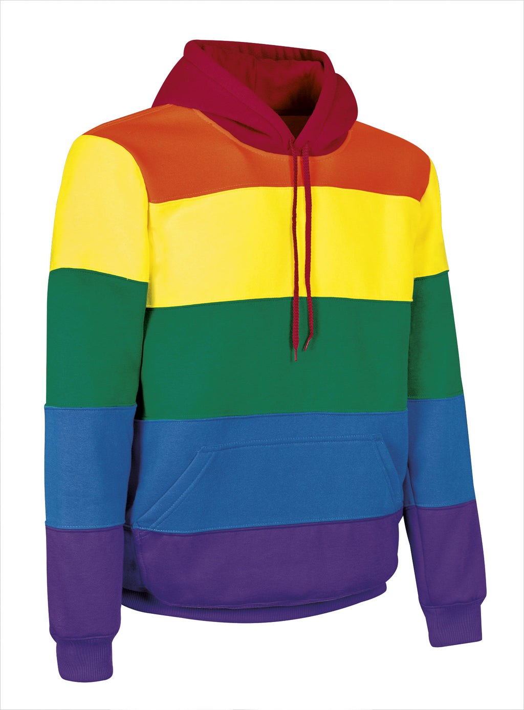 RAINBOW | Sweatshirt com Capuz e Bolso Canguru Design Arco-Íris 100% Poliéster | Personalizável